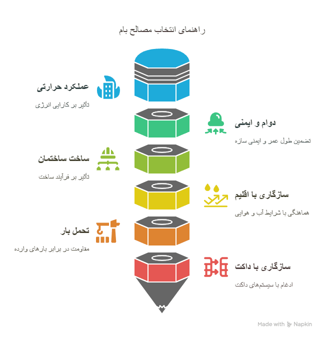 راهنمای انتخاب مصالح بام
