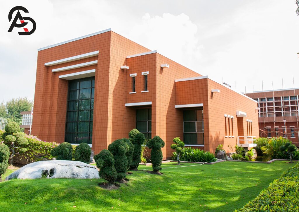 Modern brick facade design