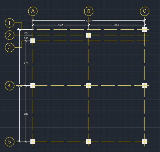 نحوه آکس بندی ستون