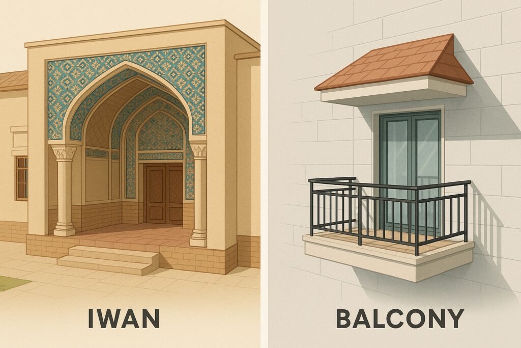 فرق ایوان و بالکن