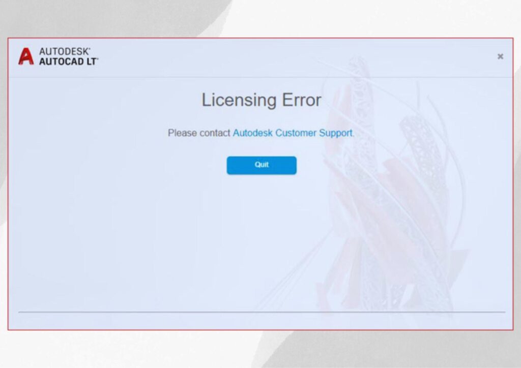 Licensing Error