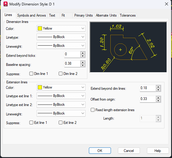 Modify Dimension Style