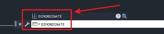 How to execute the DIMORDINATE command in AutoCAD